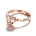 thumbnail image 3 of 1.50 Carat Heart shape Morganite and Diamond in 14k Rose Gold affordable morganite and diamond engagement ring, 3 of 3
