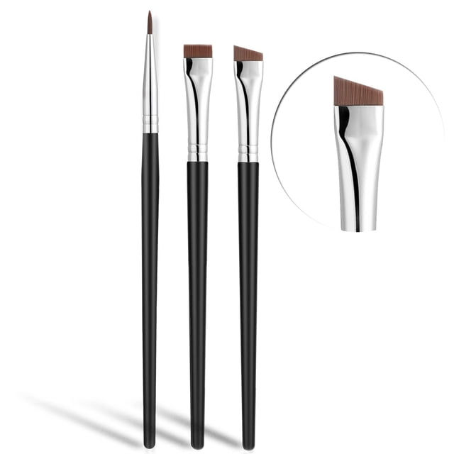 Set de brochas de maquillaje JASSINS: brocha delineadora de ojos en ángulo fino (3 piezas)