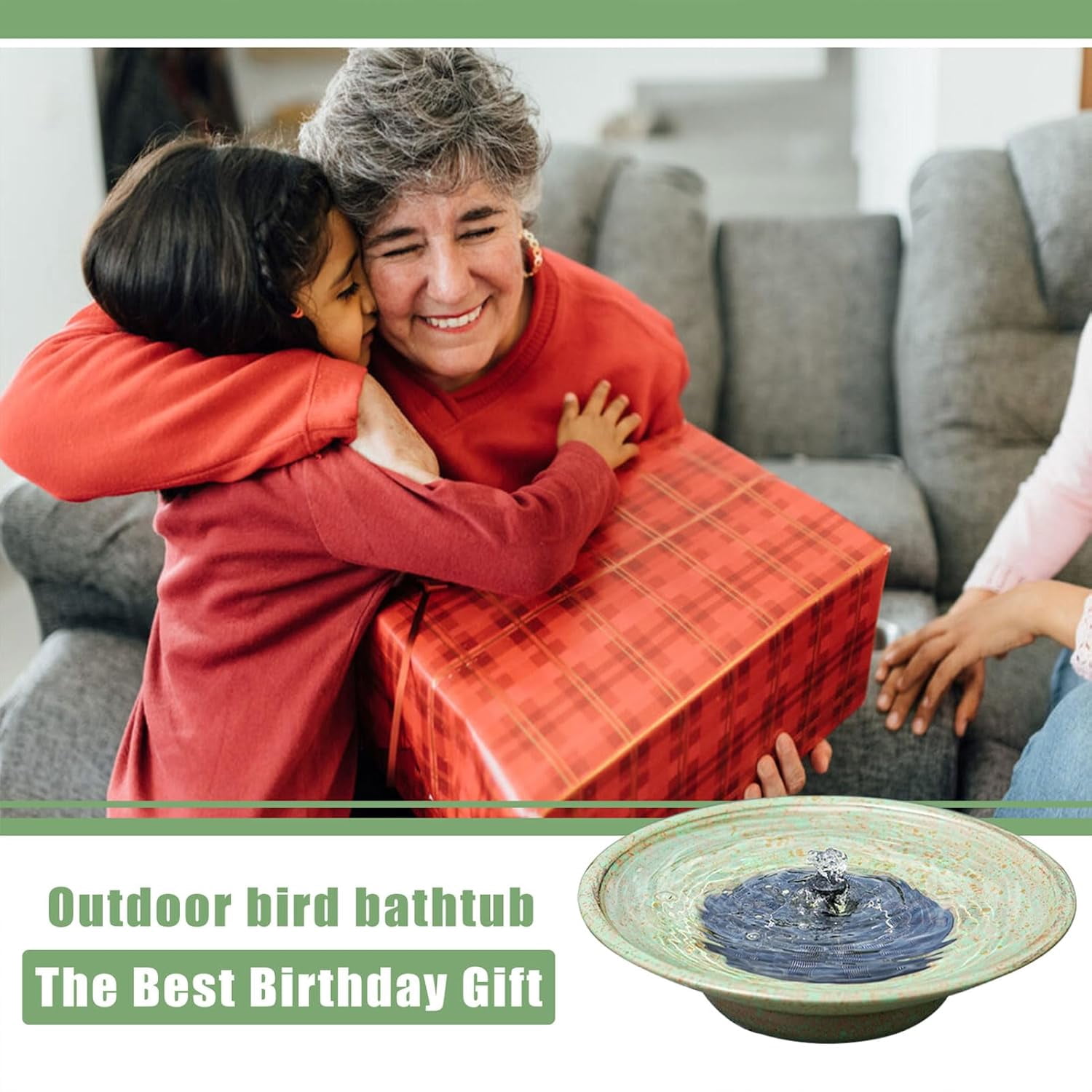 Outdoor Bird Bath Bowl, for Outdoors Garden Patio Decor.