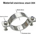 thumbnail image 2 of 2 Pcs 42-45mm Range Heavy Duty Rigid Handleless Flat Pipe Bracket Clamp Adjustable Stainless Steel-304 Split Ring Hanger ID 1-25/32 Inch, 2 of 5