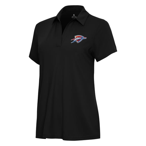 Women's Antigua Black Oklahoma City Thunder Era Polo