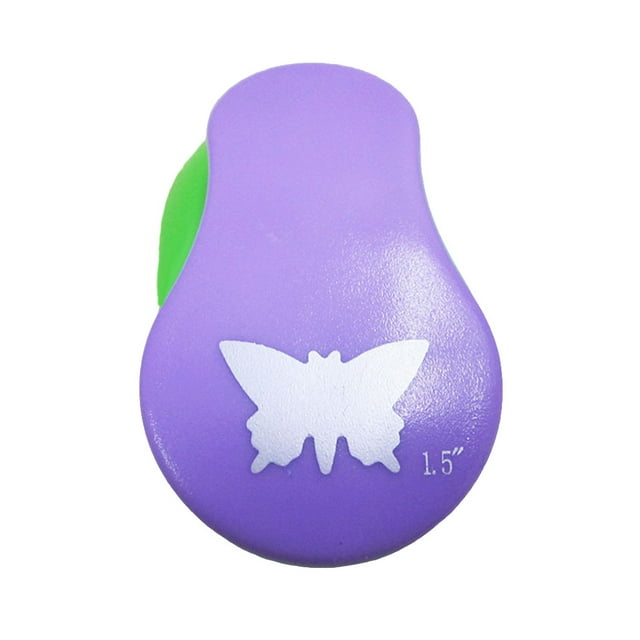 Decodeary 3 Pieces Hole Puncher Crafts Photo Multiple Tool Handmade Decoration Art Patterns Accessories Manual Children DIY Tools Album pointed butterfly 1.5''