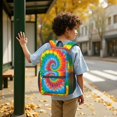 thumbnail image 6 of Red and Green Tie Dye Pattern 17" School Backpacks for Teens,Waterproof Oxford Fabric,S-Shape Padded Straps for School,Travel,Hiking,Camping, 6 of 6