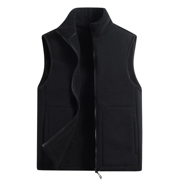 Camiseta sin mangas con cuello alto para hombre, cálida, de invierno, sin mangas, de color liso, con cuello alto, moderna, deportiva, cálida, con hombros descubiertos, sin mangas.