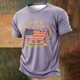 thumbnail image 2 of YANGXINX USA 4th of July Shirts for Men Patriotic American Flag Print Short Sleeve Crew Neck Tops 250th Anniversary Stretch Relaxed Fit Tees, 2 of 3