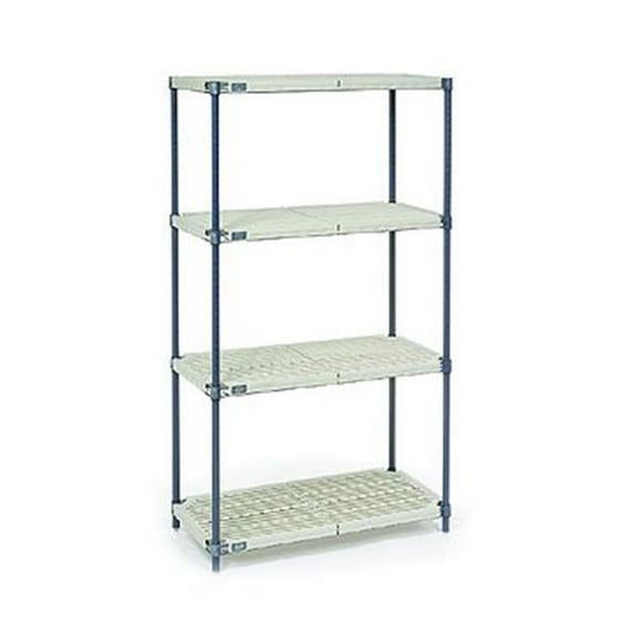 Nexel Industries PM18546N Nexelite Plastic Mat Starter Shelf Unit - 18 x 54 x 63 in.