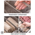 thumbnail image 4 of Luxtrada Set of 3 Underwear Organizer Drawer Divider, Foldable Breathable Storage Box Closet Dividers Dresser Clothes Drawer Organizers for Storing Underwear Bra Socks, 4 of 10