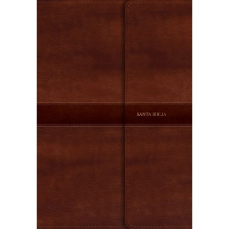 Bible Coin - RVR 1960 Biblia Letra Gigante marrón, símil piel y solapa con imán