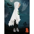 thumbnail image 4 of Uccdo 1-8Y Toddler Girls Boys Halloween White Ghost Costumes Kids Party Ghostly Costume Hooded Cloak, 4 of 7