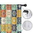 thumbnail image 4 of Blackout Kids Curtains,Orange Boho Bohemia Floral Geometric Pattern Childrens Insulated Curtains Set Of 2,Bedroom Essentials,Toddler Room Decor 42x54in(106x137cm), 4 of 5