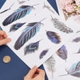 thumbnail image 3 of 6 Sheet Feather Car Sticker 30PCS Feather Car Rear View Mirror Stickers PVC Self Adhesive Waterproof Vinyl Decals Universal Car Exterior Decorative Accessories for Truck Motorcycle, 3 of 7