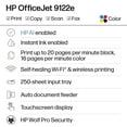 thumbnail image 3 of HP OfficeJet 9122e Wireless All-in-One Color Inkjet Printer, Scanner, Copier, Fax, ADF, 3 months Instant Ink, 3 of 18