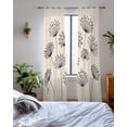 thumbnail image 3 of Farmhouse Dandelion Sheer Curtains 84 Inch Length 2 Panels Set for Living Room/Bedroom, Spring Modern Country Flower Black Beige Kitchen Curtains Grommet Curtains Window Treatments 42"x84"x2, 3 of 7