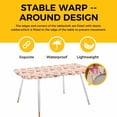 thumbnail image 4 of Pink Flamingo Table Cloths for 8 Foot Rectangle Tables, Summer Animals Rustic Patio Waterproof Elastic Fitted Tablecloths, Washable Rectangular Table Cover for Camping, 4 of 8