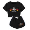thumbnail image 4 of Girl's Summer German Flag Printed Short Sleeve Shorts Set, 4 of 4