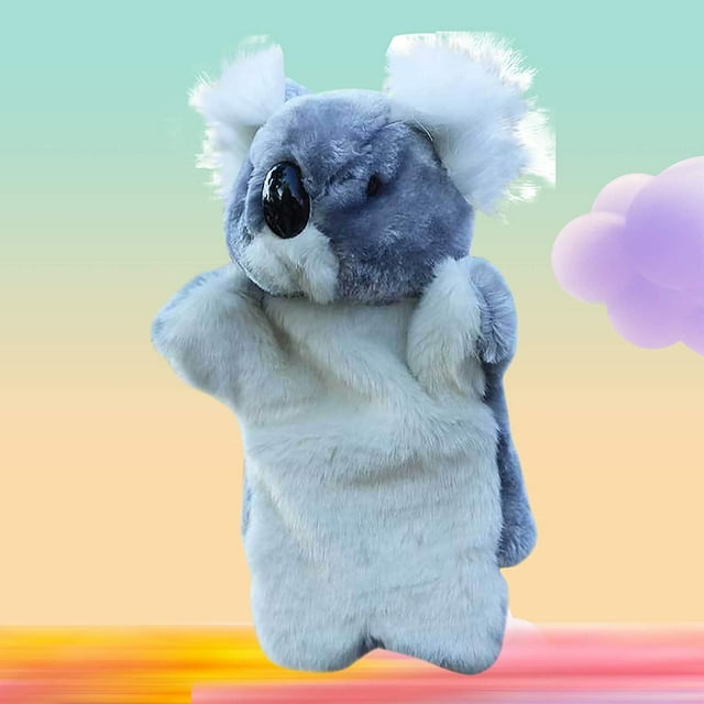 Poupée de Koala Animal de Bande Dessinée Mignon, Adorable Marionnette à Main Animal, Couvercles Gant Marionnette à Main Peluche Doigt Jouet, Jouet de Jeu de Rôle Interactif, Jouet Éducatif Parent-Enfant pour Maman Papa, Cadeau d'Anniversaire de Vacances (02)