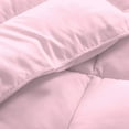 thumbnail image 5 of 3 Piece Luxury Long Box Pattern Comforter By D.N.G. BEDDINGS Set Premium Super Soft, All Season, 800 Thread Count, 100% Egyptian Cotton, Super King Size Light Pink Color, 5 of 5