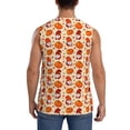 thumbnail image 4 of Haiem Men's Gnomes Pumpkin And Mushrooms Print Tank Tops Summer Sleeveless Cut Off Workout T-Shirts Fitness Vest Athletic Undershirts-Large, 4 of 8