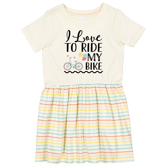 Inktastic Bicycle I Love to Ride My Bike Girls Toddler Dress
