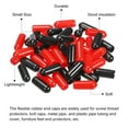 thumbnail image 4 of 50pcs Rubber End Caps Cover Assortment 3/16 inch Screw Thread Protector for Screw Bolt Black Red, 4 of 5