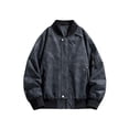 thumbnail image 1 of Wyzesi Plus Size Winter Coats for Men Size 2024 Spring and Autumn New Jacket Men's Baseball Jacket Men's Colorful Suede Flight Jacket Christmas Sweater for Men, 1 of 8