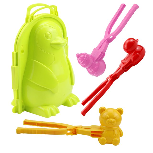 Juego de 4 piezas de colores para jugar con juguetes de nieve, trampa de nieve grande, molde de nieve, bolas de nieve para niños, herramientas de lucha contra bolas de nieve al aire libre Wmkox8yii shdjk3646