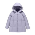 thumbnail image 4 of Aoiroe Oversized Casual Loose Solid Womens Cotton Coats For Women Womens Fall Jackets Long Winter Coats For Women Plus Size Coat Womens Long Winter Coat Women'S Down Jackets & Parkas Purple XS, 4 of 9
