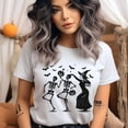thumbnail image 3 of Dancing Skeletons Witch Shirt – Funny Halloween Ghost Dance Tee, Azalea, Size L, 3 of 6
