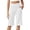 White, variant on Women's Knee Length Bermuda Yoga Shorts, High Waisted Loose Wide Leg Summer Shorts with Pockets, Stretchy Athletic Gym Shorts for Casual Workout Daily Wear Beige L