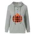thumbnail image 4 of Sudaderas de Acción de Gracias Para Mujer, Manga Larga, Estampado Informal, Cuello Redondo, Capucha Suelta, Bolsillo Con Cordón, Tops Odeerbi ODB203674, 4 of 4