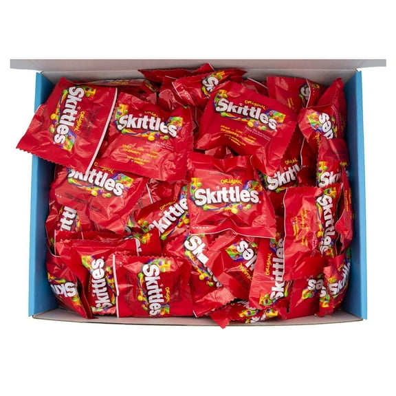 Skittles Original Fun Size Chewy Candy, Bulk 100 Count