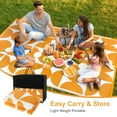 thumbnail image 3 of Lahome Waterproof Outdoor Rug 4x6, Reversible Plastic Straw RV Rugs for Camping, Indoor Outdoor Portable Mat for Picnic Backyard Deck (Orange), 3 of 8