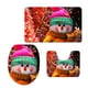 thumbnail image 3 of 3 Unids Navidad Franela Suave Baño Alfombra Juego De Alfombras Del Inodoro Cubierta De Alfombra De Baño Soledad Funda de baño de Navidad, 3 of 6