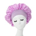 thumbnail image 2 of Gorro para dormir de noche para mujergorro de satén ajustable para el pelo rizado (púrpura) Ndcxsfigh Libre de BPA, 2 of 8