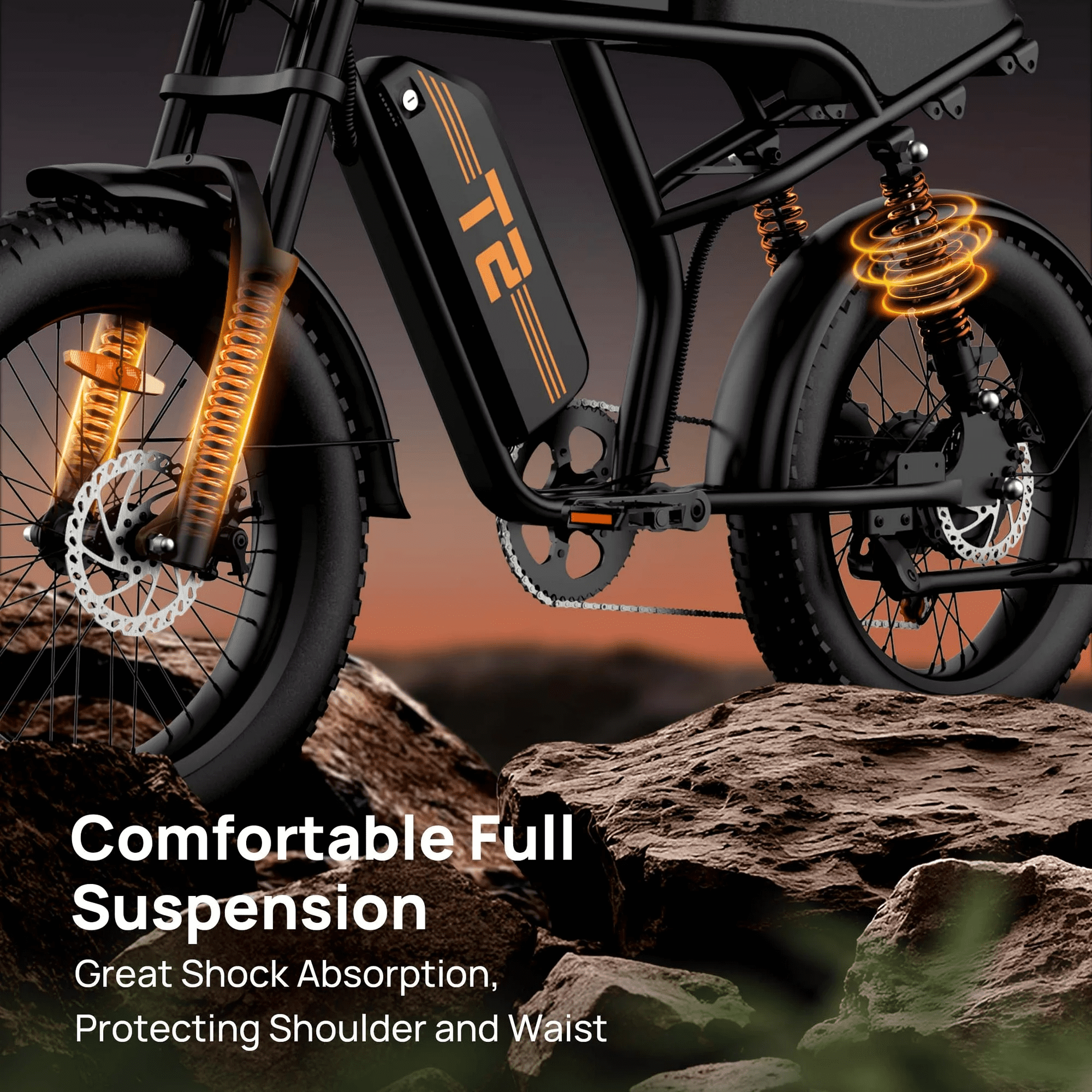URLIFE 1500W Electric Bike for Adults,20"4.0 Fat Tire Ebike,48V 15.6Ah Removable Battery,7-Speed E-Mountain Bikes,All-Terrain Off-Road Electric Bicycle,UL2849 Certified(Black)