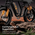 thumbnail image 5 of URLIFE 1500W Electric Bike for Adults,20"4.0 Fat Tire Ebike,48V 15.6Ah Removable Battery,7-Speed E-Mountain Bikes,All-Terrain Off-Road Electric Bicycle,UL2849 Certified(Black), 5 of 9