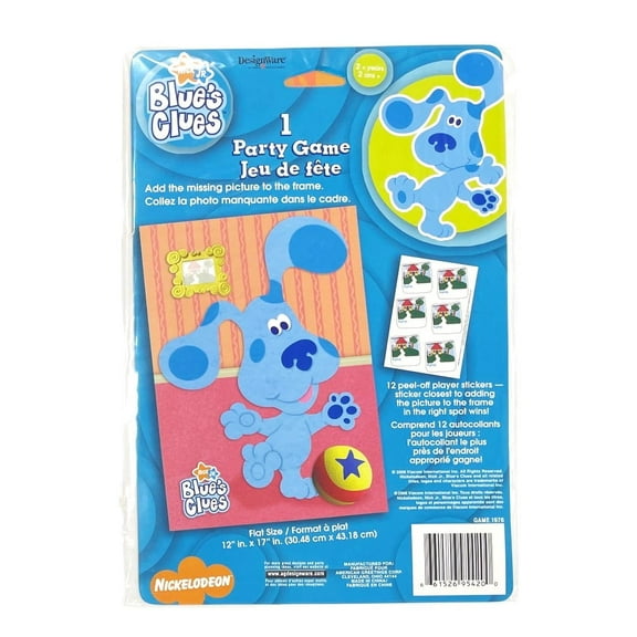 Blue's Clues Poster & Party Game Sticker Activity - Like Pin the Tail on the Donkey
