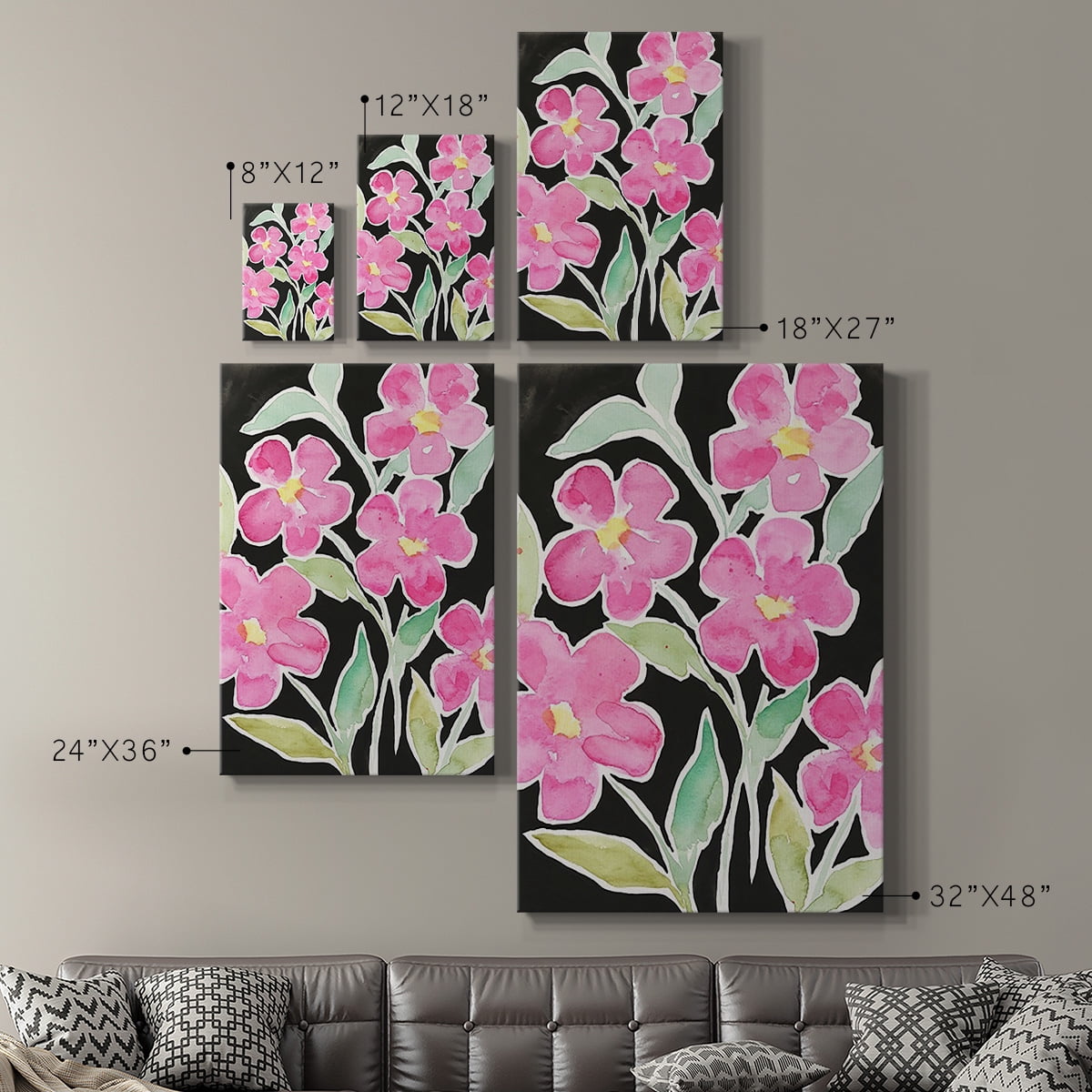 Floral Choir Premium Gallery Wrapped Canvas - Ready to Hang