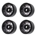 thumbnail image 1 of 1.9 Inch Beadlock Wheel Hub, RC Beadlock Wheel Rim Hub Aluminium Alloy Replacement 8 Round Hole 1.9 Inch Heavy Duty  for RC 1/10 Car for SCX10 90046 Black,Titanium Color, 1 of 7