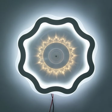 ChicHomey Remote Control Modern Ceiling Fan Dimmable LED Light Flush Mount Chandelier USA
