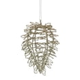 thumbnail image 2 of Ganz 4.75" Glittered Twisted Acorn Christmas Ornament - Gold, 2 of 6