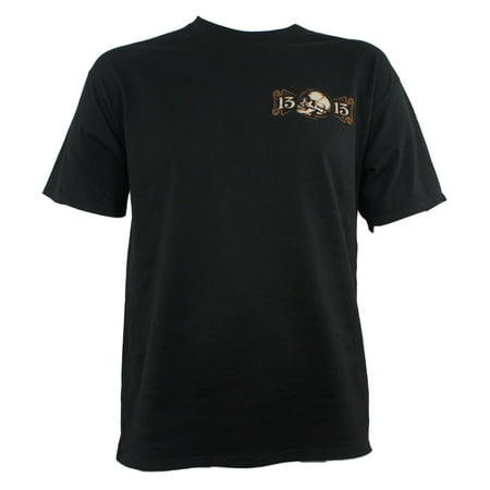 Jumbo Skull T-shirt - Lucky 13 Mens Never Die Jumbo Skull Logo T-Shirt