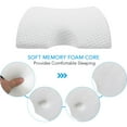 thumbnail image 4 of amdohai Memory Foam Neck Pillow Ergonomic Support White Polyurethane Arm Rest Pillow, 4 of 7