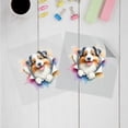 thumbnail image 3 of Funny Watercolor Adorable Miniature American Shepherd Peeking Through Torn Paper Effect Cutout Transfer Sticker MAS Dog Lover Gifts Transparent Decal Art Decor - 00026, 3 of 5