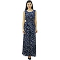 thumbnail image 6 of Bimba Women's Smocked Waist Maxi Dress Bowling Print Casual Summer Rayon Gown, 6 of 8