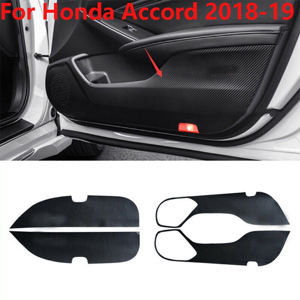 Carbon Fiber Leather Door Anti-Kick Pad 