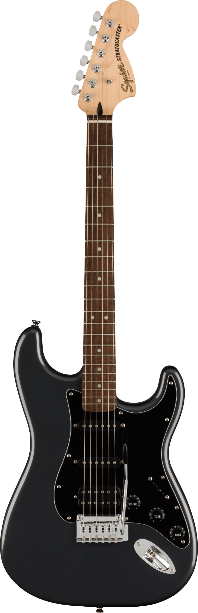 Fender Squier Affinity Stratocaster HSS - Charcoal Frost Metallic w/ Amplifier