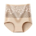 thumbnail image 1 of TANGNADE Culottes Taille Haute pour Femmes Grande Taille Bikini Sans Coutures Absorption Régulière Culottes en Coton Beige, 1 of 9