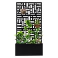 thumbnail image 2 of Tcbosik Metal Raised Garden Bed with Trellis, 70"H Planter Box for Climbing Plants, Vegetable, Flower, Garden Bed with Drainage Holes, Black, 2 of 15