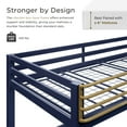 thumbnail image 6 of Furniture of America Two-Tone Kids Metal Twin Loft Bed with Guardrails, Blue and Gold, 6 of 10